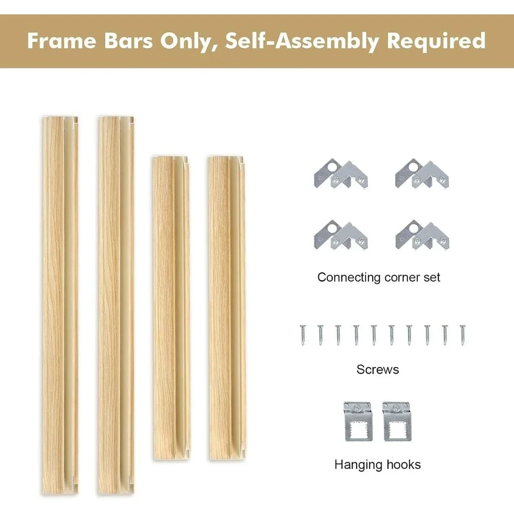 Folkor Natural Woodgrain Canvas Floater Frame For 24X24 Paintings- 1.2-1.5